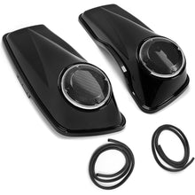 HECASA 6.5" Saddlebag Speaker Lids Compatible with 2014-2024 Harley Davidson Touring Road Glide Road King Electra Glide Street Glide Ultra-Classic Models FLT FLHT FLHTCU FLHRC Pair
