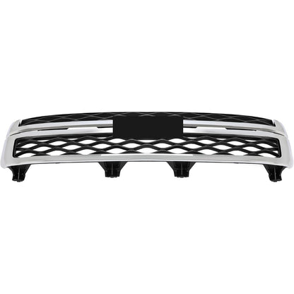 Front Bumper Grill Compatible with 2011-2014 Chevy Chevrolet Silverado GMC Sierra 2500 3500 HD 20966058 GM1200639 Bumper Hood Grille Chrome