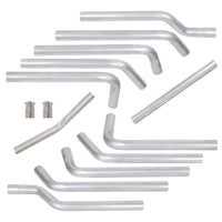 Load image into Gallery viewer, YIKATOO®  Universal 2.5&quot; 16-Piece Mandrel-Bent Tube Dual Exhaust Pipe Kit Stainless
