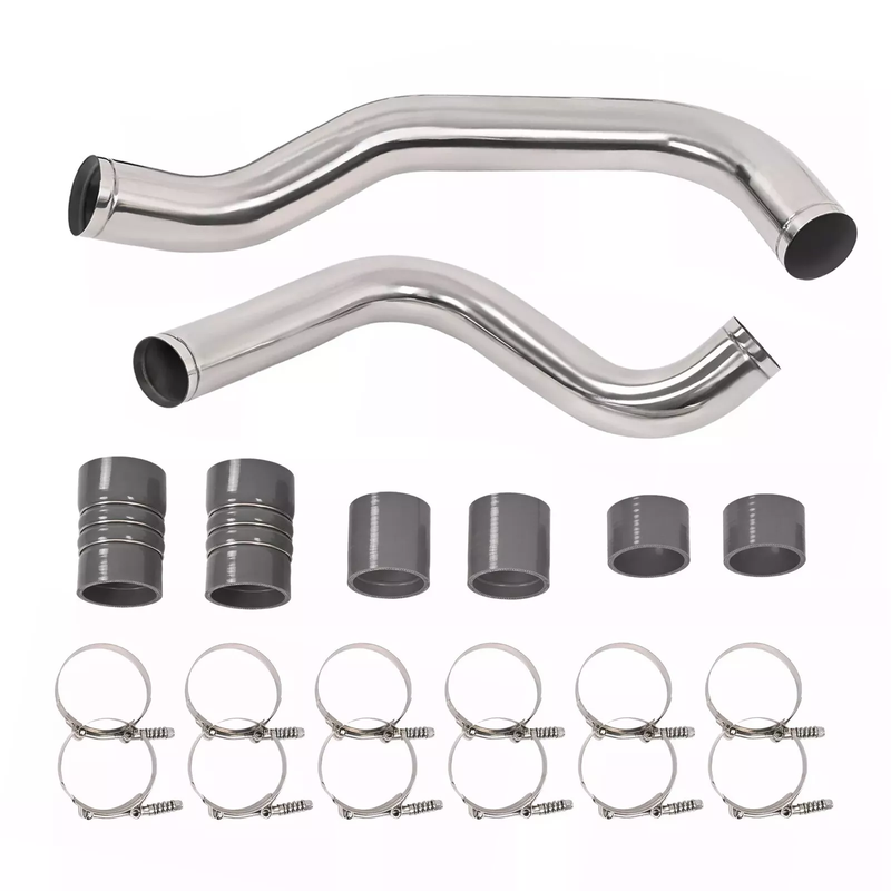 Polished 3" Intercooler Pipe & Boot Kit For Ford 7.3L 1999.5-2003 Powerstroke-junior