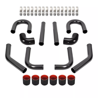 Load image into Gallery viewer, 2.5&quot; 63mm Universal Aluminum Turbo Intercooler Pipe Kit + Silicone Hose + Clamp-junior
