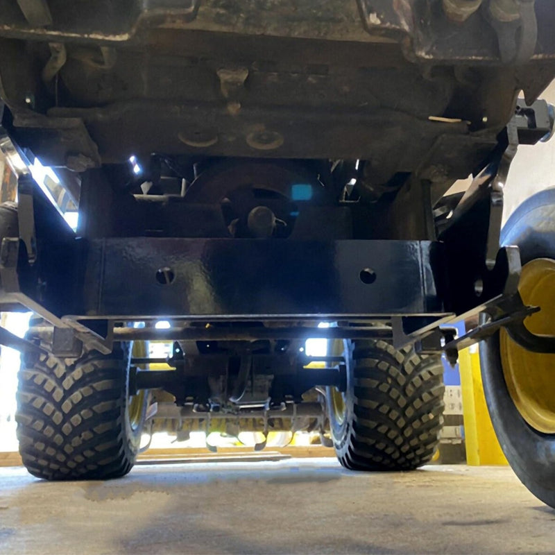 HECASA Front Frame Extension Compatible with John Deere 430 Diesel Garden Tractor Attachment Mounting Adapter Bracket Steel Black BM16360 Snowblower Snow Blade Heavy Duty Bucket Bracket