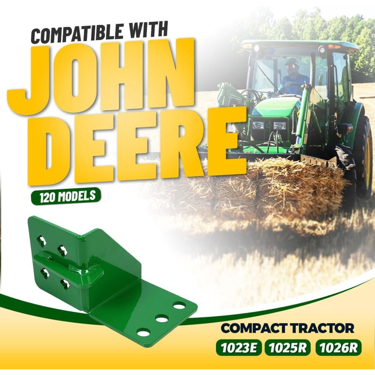 6 Inches Tractor Driver Step Compatible with John Deere 120 Models 1023E 1025R 1026R Loader