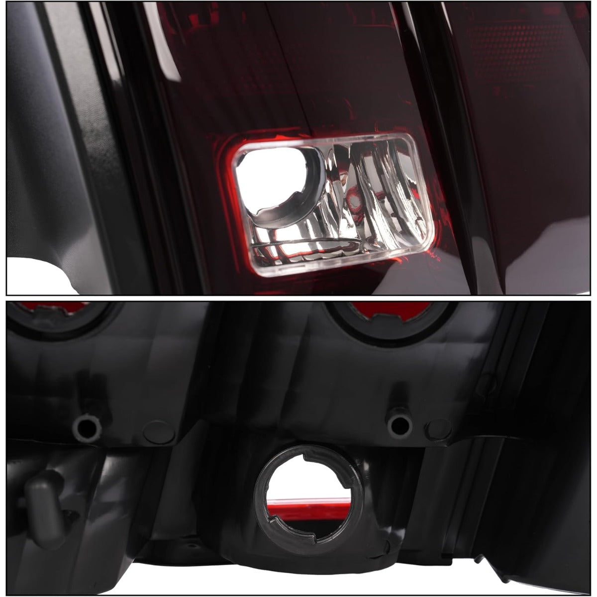 HECASA Pair Tail Lights Compatible with 1999-2004 Ford Mustang Replacement for FO2818109 FO2819109 3R3Z13405AA 3R3Z13404AA Tail Rear Light Lamp Driver&Passenger Side - Red Smoke Lens