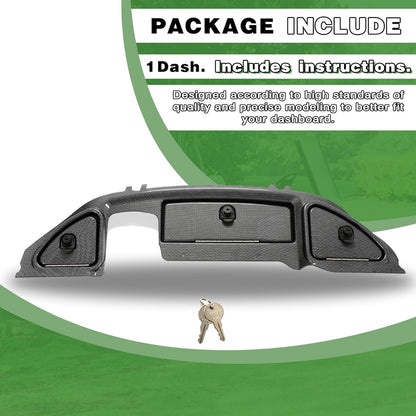 Dash Cover Compatible with 2008.5-Up Club Car Precedent Tempo Onward Golf Cart Carbon Fiber Three Door Dashboard Cover Dash Cap LYMP-100S-1