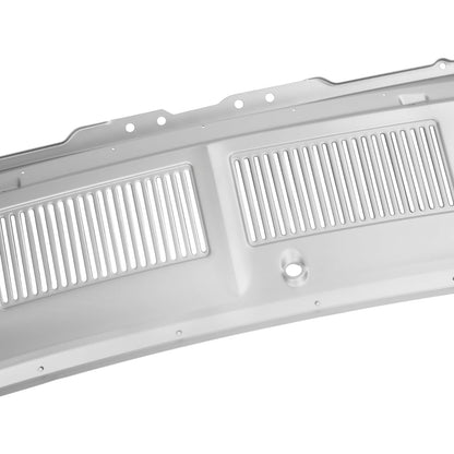 Windshield Wiper Cowl Panel Set (Upper+Lower) Compatible with 1967 1968 Ford Mustang - 2 Pcs Steel Air Inlet Cover Cowl Vent Grille Powder Coated Gray
