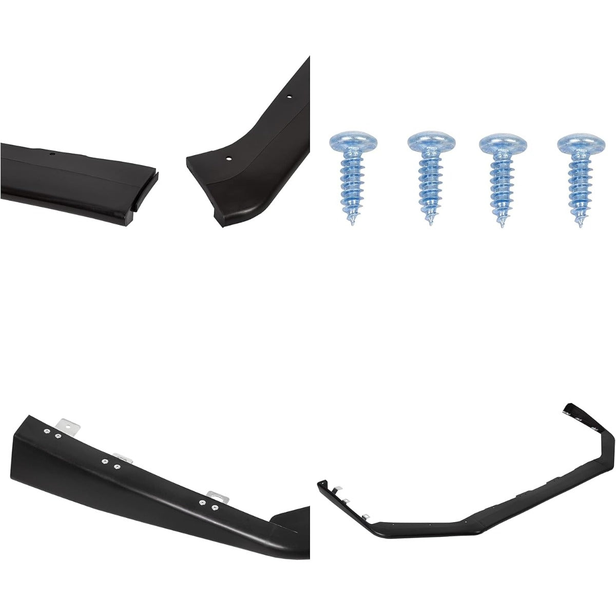 ECOTRIC Front & Rear Bumper Valance Lip Spoiler Compatible with 2015-2021 Subaru WRX & STI Lower Splitter Finisher Under Chin Spoiler Unpainted Black Two Packages