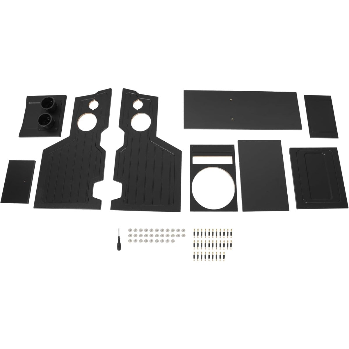 Center Console Subwoofer Box Compatible with 02-05 Dodge Ram | Crew /Single And Quad Cab MDF+Plastic(ABS) PVC Black Finish Black