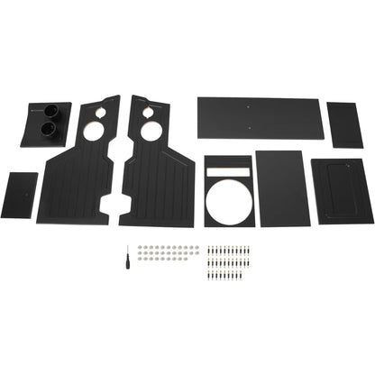 Center Console Subwoofer Box Compatible with 02-05 Dodge Ram | Crew /Single And Quad Cab MDF+Plastic(ABS) PVC Black Finish Black