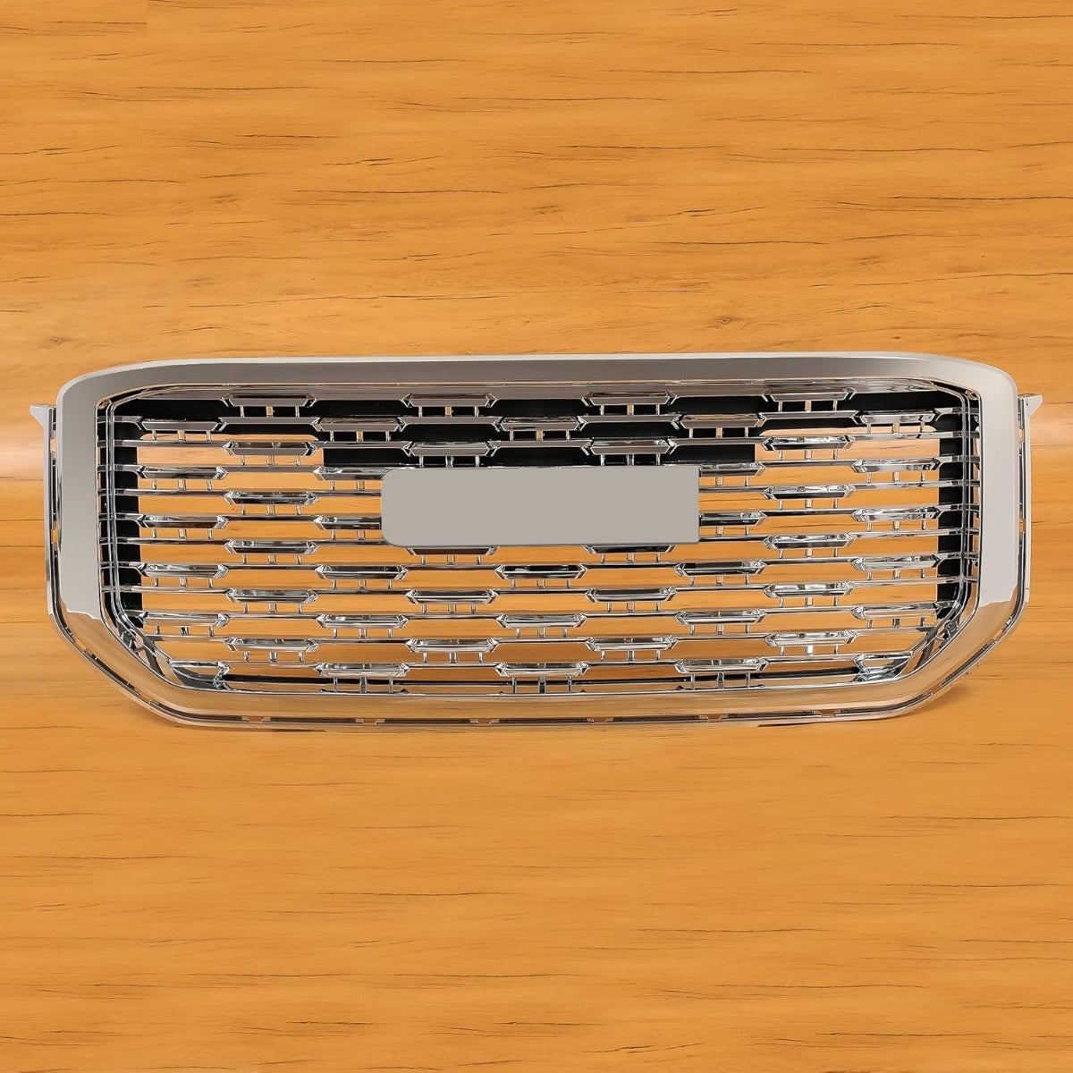 Front Grille Compatible with 2015-2020 GMC Yukon/Yukon XL Bumper Guard Grill Assembly ABS Plastic Chrome Silvery Replacement for GM1200702