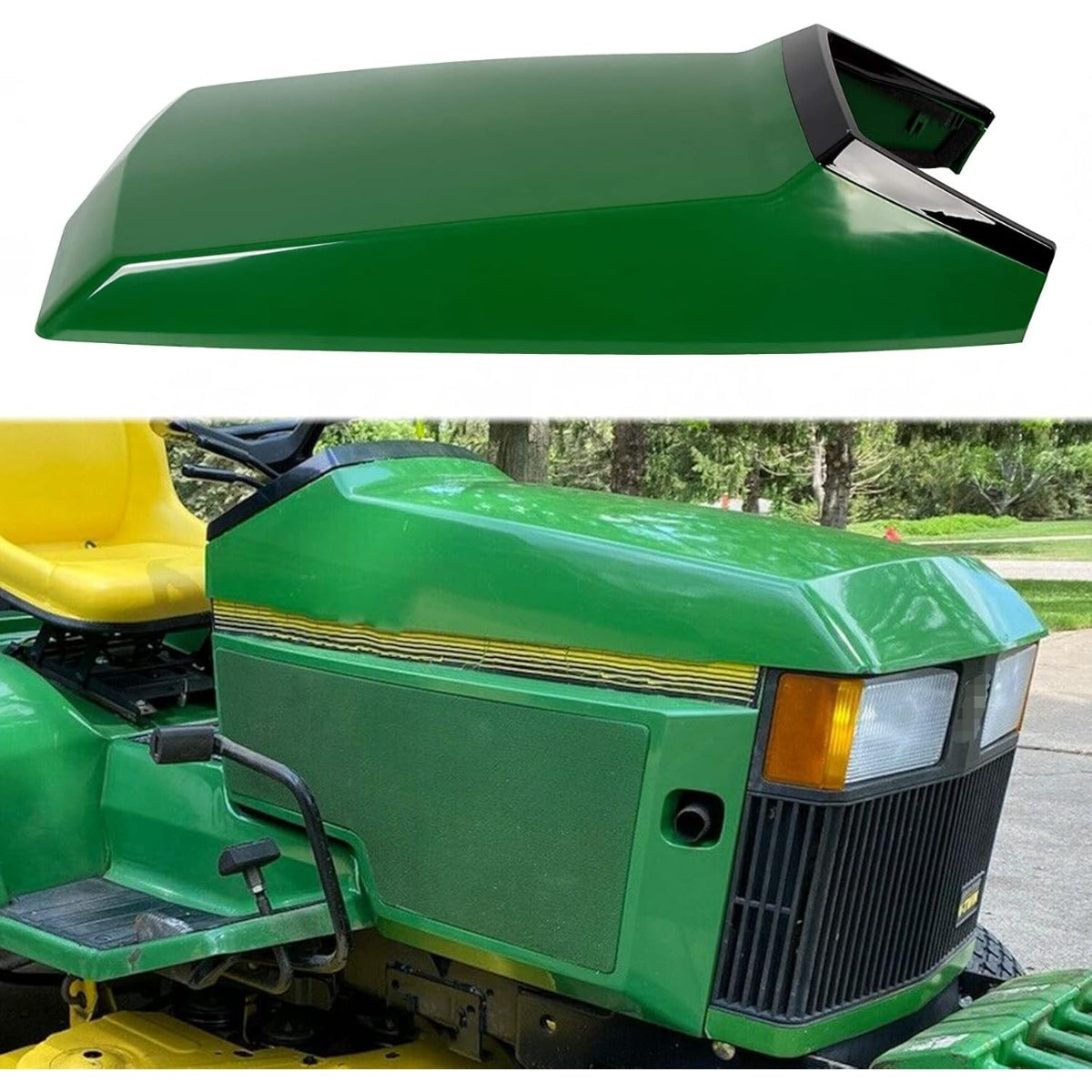 Upper Hood Compatible with John Deere 415 425 445 455 Lawn Mower Replacement for AM128986 AM118699