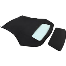 ALMULOO Convertible Soft Top Compatible with 2003-2009 Audi A4 Roof Top w/Heated Glass Window Sailcloth Vinyl+Glass Unfinished Black+Clear