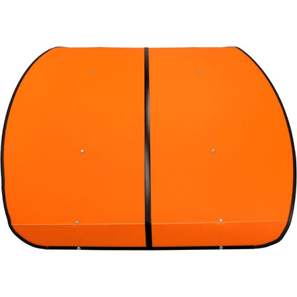 Orange Tractor Canopy Compatible with All ROPS 48-3/8 Inches X 48-3/8 Inches Equipped Tractors and Mowers with a 2 Inches x 2 Inches or 2 Inches x 3 Inches ROPS (Will Add About 4 Inches to The Height of The Tractor) LYJD-031S-2