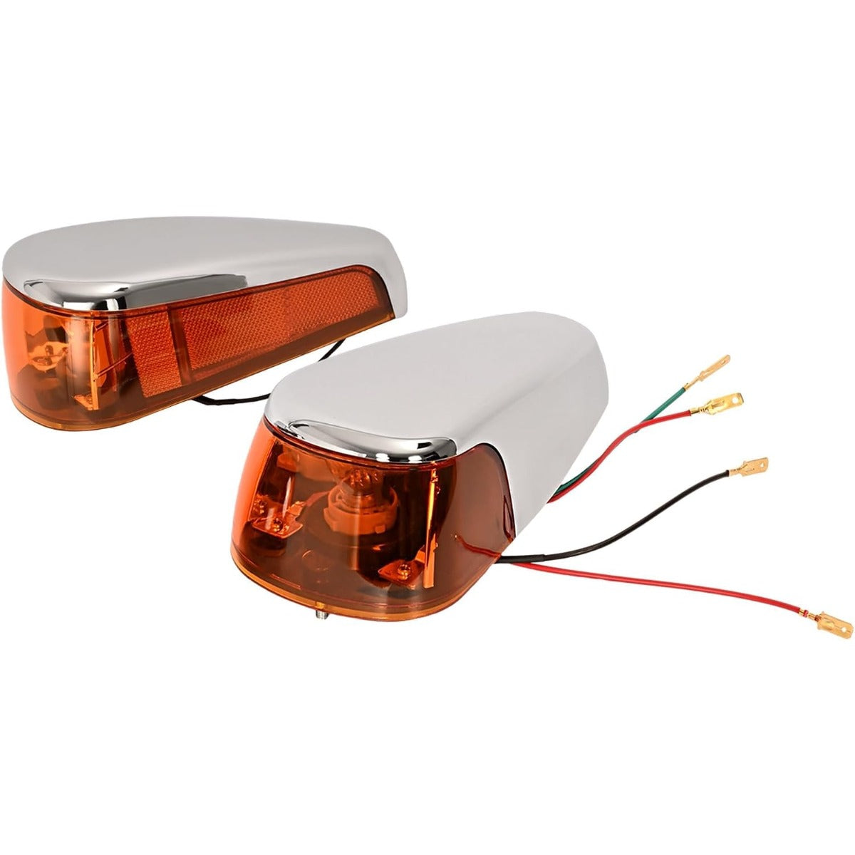 HECASA Pair Turn Signal Lights Compatible with 1970-1979 VW BUG Volkswagen Super Beetle Thing Halogen Front Turn Signal Lamp w/Bulbs Amber Lens Left&Right Side