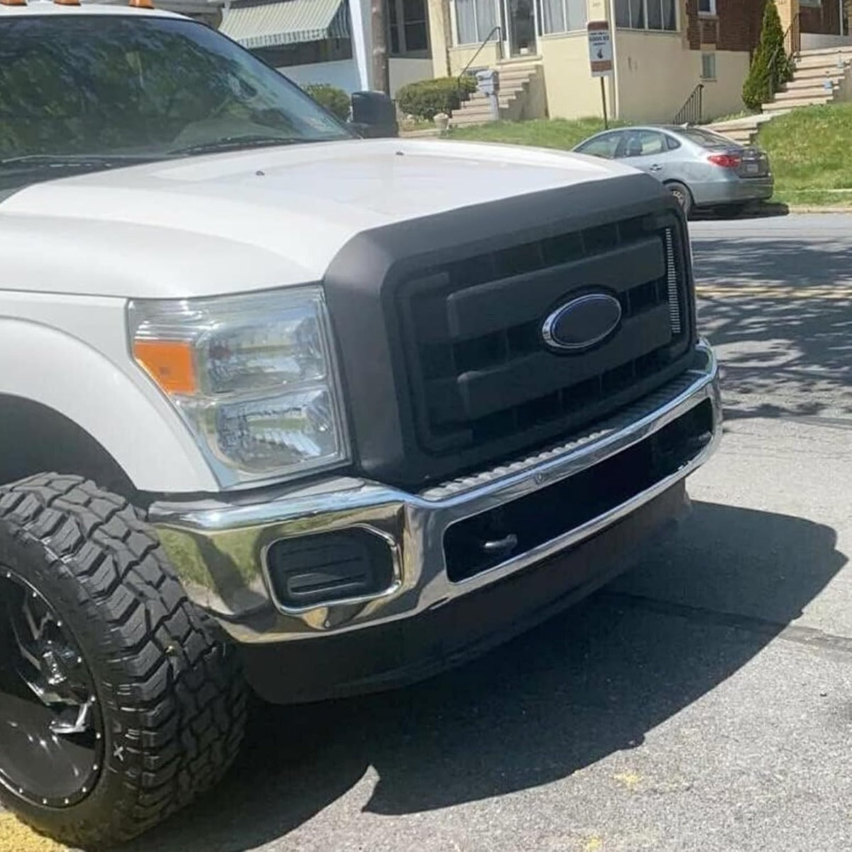 Front Radiator Grill Hood Grille Fit for 2011-2016 Ford F250 F350 F450 F550 Super Duty Black Replace for BC3Z8200AA BC3Z8200G BC3Z-8200-G (Without Center Emblem) LYAP-264-1S