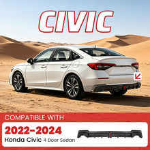 ALMULOO Rear Bumper Diffuser Splitter Compatible with 2022-2026 Honda Civic