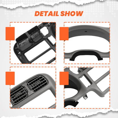 HECASA Dashboard Radio Panel Compatible with 1998-2002 S10 Blazer