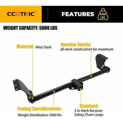 ECOTRIC Class 3 Trailer Hitch Receiver Compatible with 99-17 Honda Odyssey