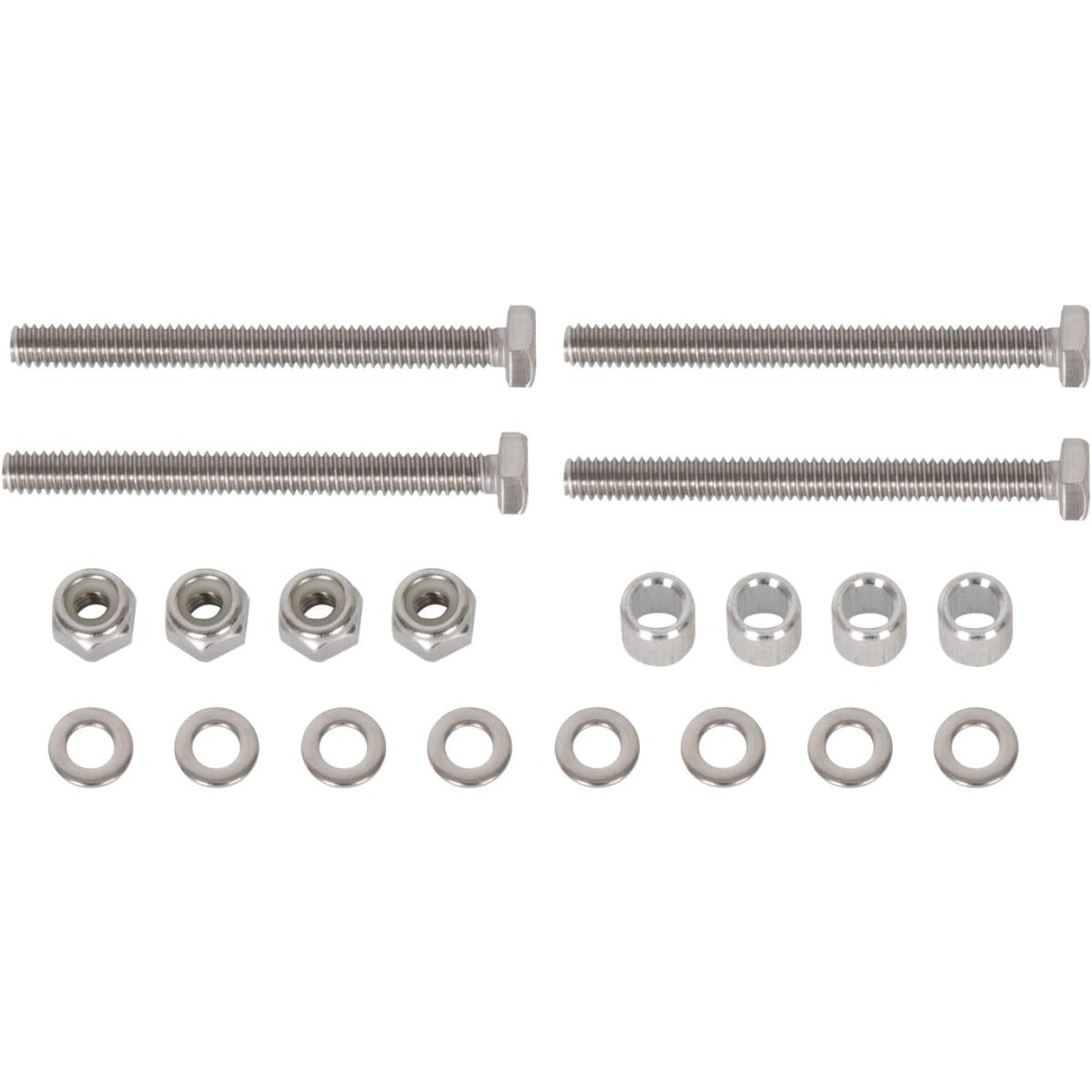 HECASA Deck Anchor Flange Cast Above Ground Pool Ladders Handrails or Slide | 1 7/8" Inch Diameter of 1.9" Aluminum White (4PC)