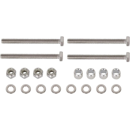 HECASA Deck Anchor Flange Cast Above Ground Pool Ladders Handrails or Slide | 1 7/8" Inch Diameter of 1.9" Aluminum White (4PC)