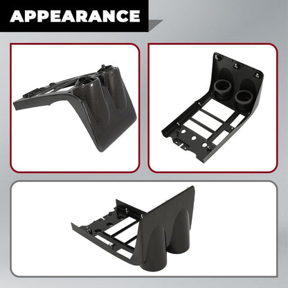 HECASA Dash Bezel Compatible with 2005-2007 Hummer H2 Replacement for D04478029KE Carbon Fiber Color | Centrer Control Dashboard Air Vent Trim Cover Panel