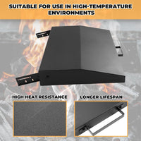 Load image into Gallery viewer, Kojem 36 inch Hinged Lid Cover Compatible with Blackstone Griddle Grill Lid Hard Cover with Rear Grease Collection Powder Coated Black LYOM-018-B
