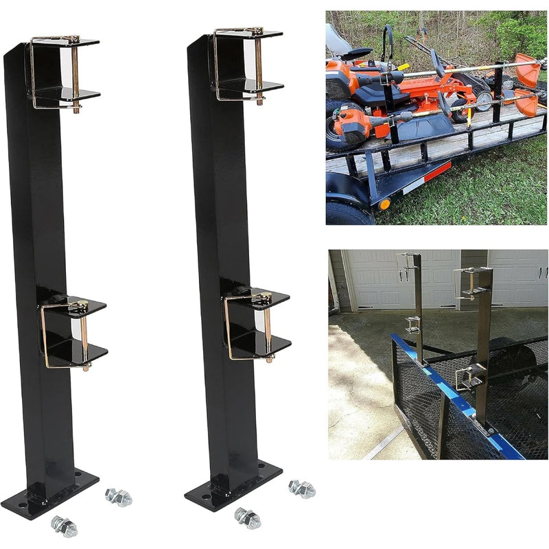 2 Place Weeder Trimmer Weed-Eater Edgers Gas Racks Holders Hold Two Open Landscape Trailer