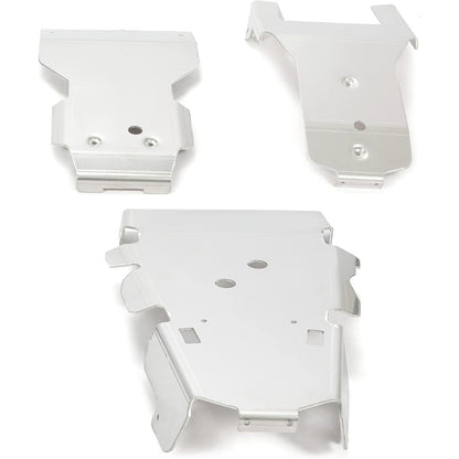 Full Belly Skid Plate Guard Aluminum Compatible with 2015-2019 Honda Rubicon IRS 500 520 Glide Swing Arm 3Pcs