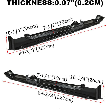 Rocker Panels Compatible With 1999-2006 Chevy Silverado GMC Sierra 2007 Chevy Silverado GMC Sierra Classic 4 Door Crew Cab Steel Panels(Driver & Passage Side)-2 Packages