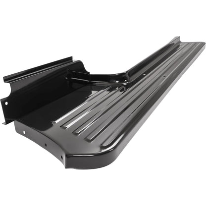 Running Board Pair Compatible with 1953-1956 Ford F100 2-Door Pickup Truck Short Bed Step Board Powder Coated Black Steel Left+Right
