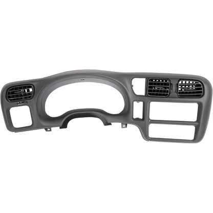 Dash Trim Bezel Cover Compatible with 1998-2004 Checy Chevrolet S10/ Blazer GMC Jimmy Paint ABS Plastic Grey Center Console Radio Dashboard Panel Instrument Replacement Lid(Fit Single Din Only)