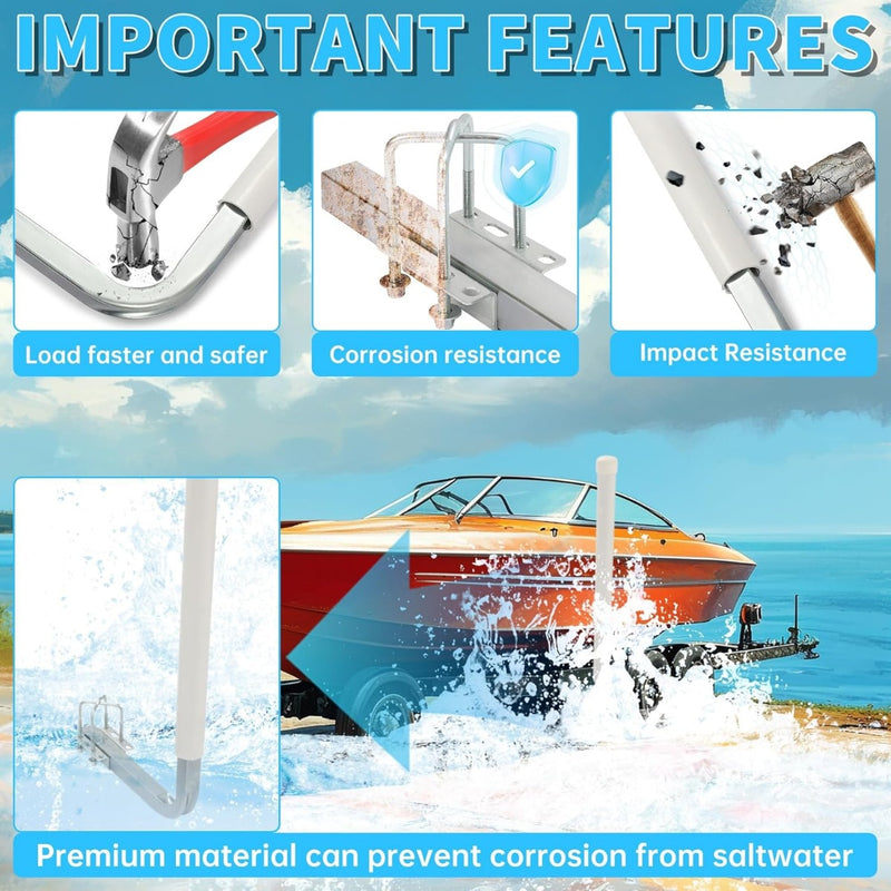 Kojem Boat Trailer Guide Poles for Ski Boat, Fishing Boat, Sailboat, Kayak, Canoe (Size and Color Selected) LYOM-084-2
