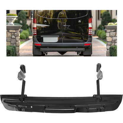 KUAFU Rear Bumper Step Running Board Compatible with 2007-2018 Mercedes Benz Dodge Sprinter W906 2007-2018 Sprinter 2500 3500 Bumper Step Pad Cover Steel Powder Coated Black
