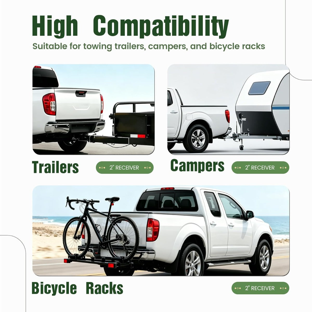 ALMULOO 2'' Class 3 Trailer Hitch