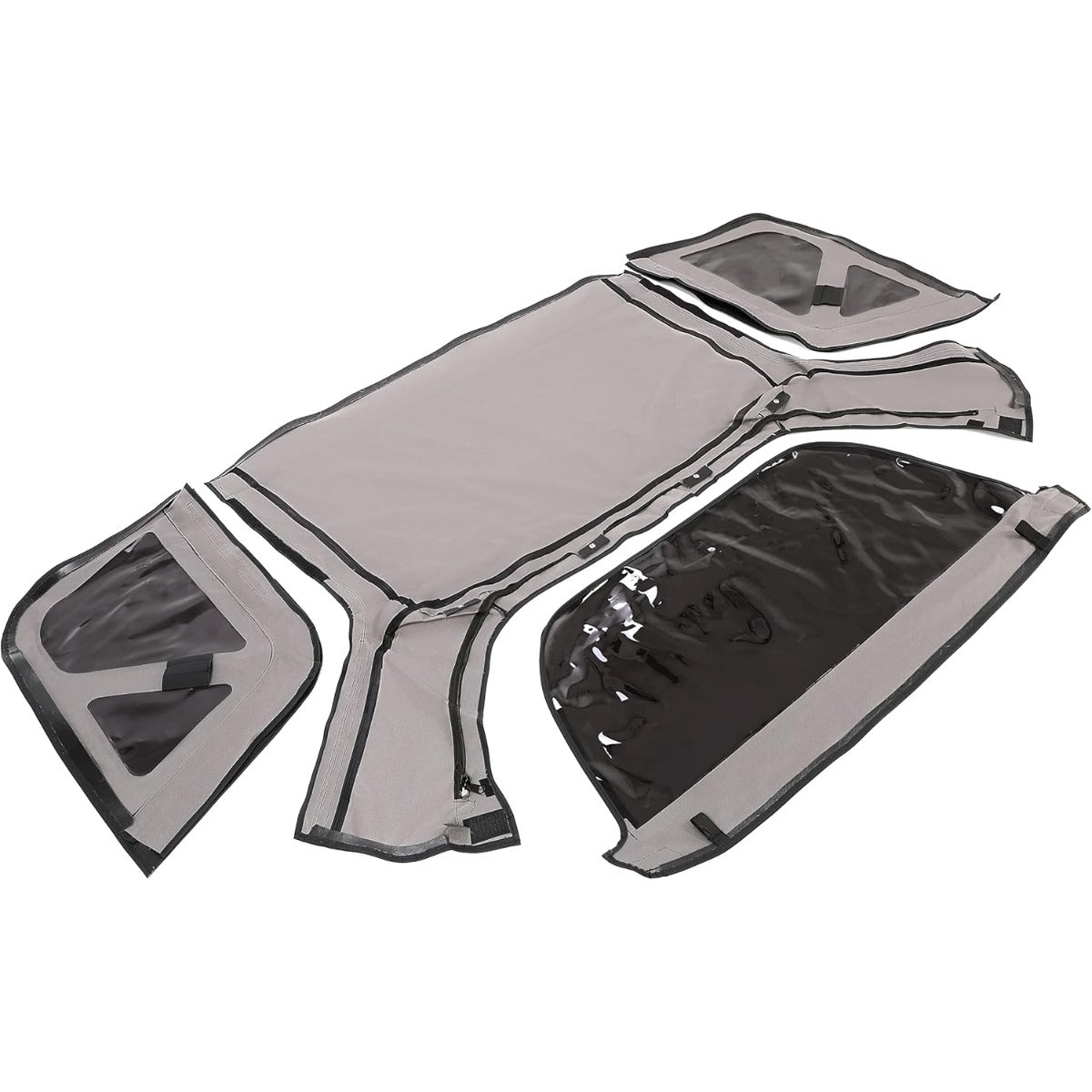 Convertible Soft Top Replacement  for  1996-2002 Kia Sportage Black Sailcloth Vinyl Tinted Plastic Window