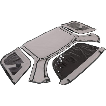 Convertible Soft Top Replacement  for  1996-2002 Kia Sportage Black Sailcloth Vinyl Tinted Plastic Window