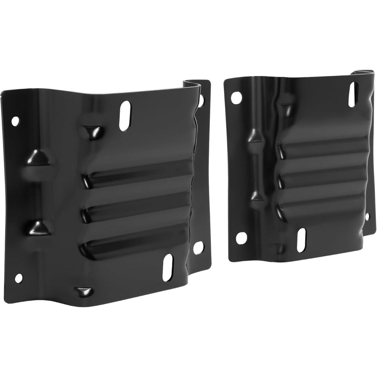 ALMULOO Front Bumper Bracket Compatible with 2008-2014 Ford E-150/E-250 and 2008-2025 Ford E-350/E-450 Super Duty Replacement For 8C2Z17B884A 8C2Z17B883A FO1066176 FO1067176 Left and Right