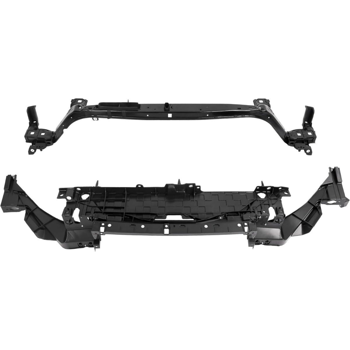 ALMULOO Radiator Mount Core Support & Upper Tie Bar Compatible With 2013-2016 Ford Fusion Replacement for DS7Z8A284A DS7Z16138B Upper Rad Support Bracket Brace Frame Assembly Crossmember Panel