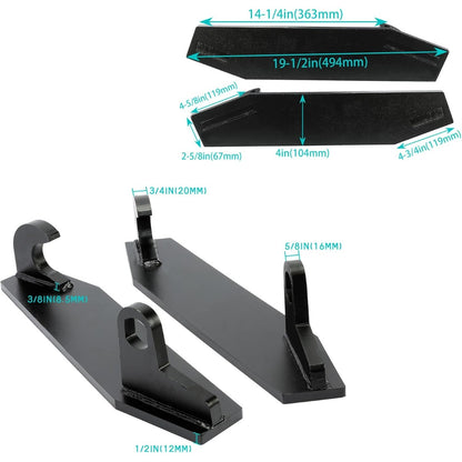 Pair Tractor Mounting Brackets Compatible with John Deere Massy Ferguson Ford Case loaders All Tractors Black Tractor Attachment Accessories Weld on Steel