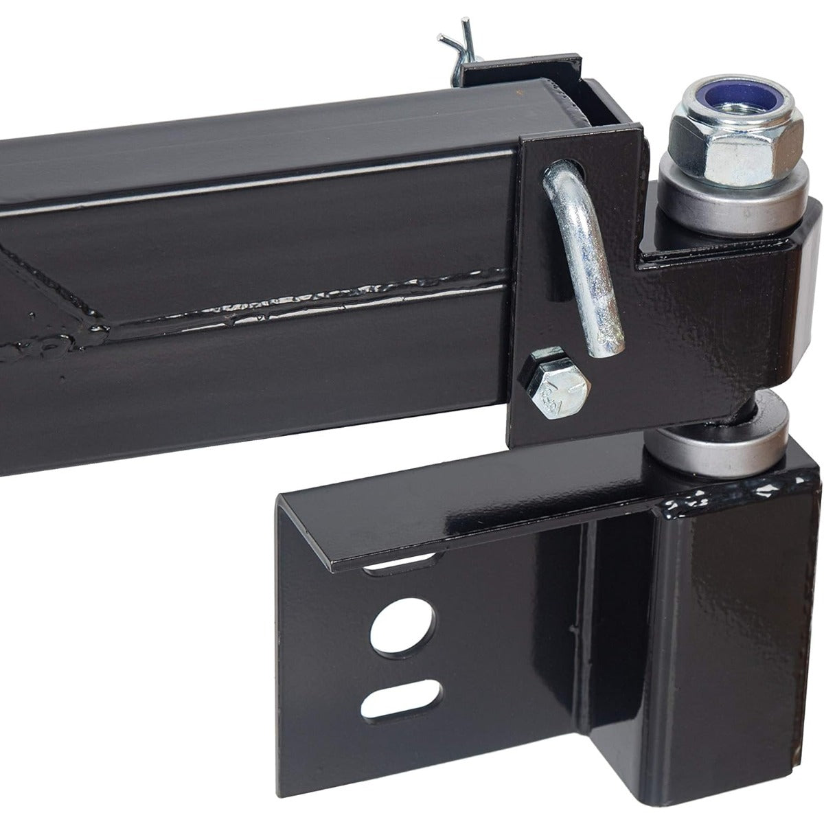 Spare Tire Carrier Mount Compatible with Hummer H2 with Rear License Plate Relocating Kit w/Light Black