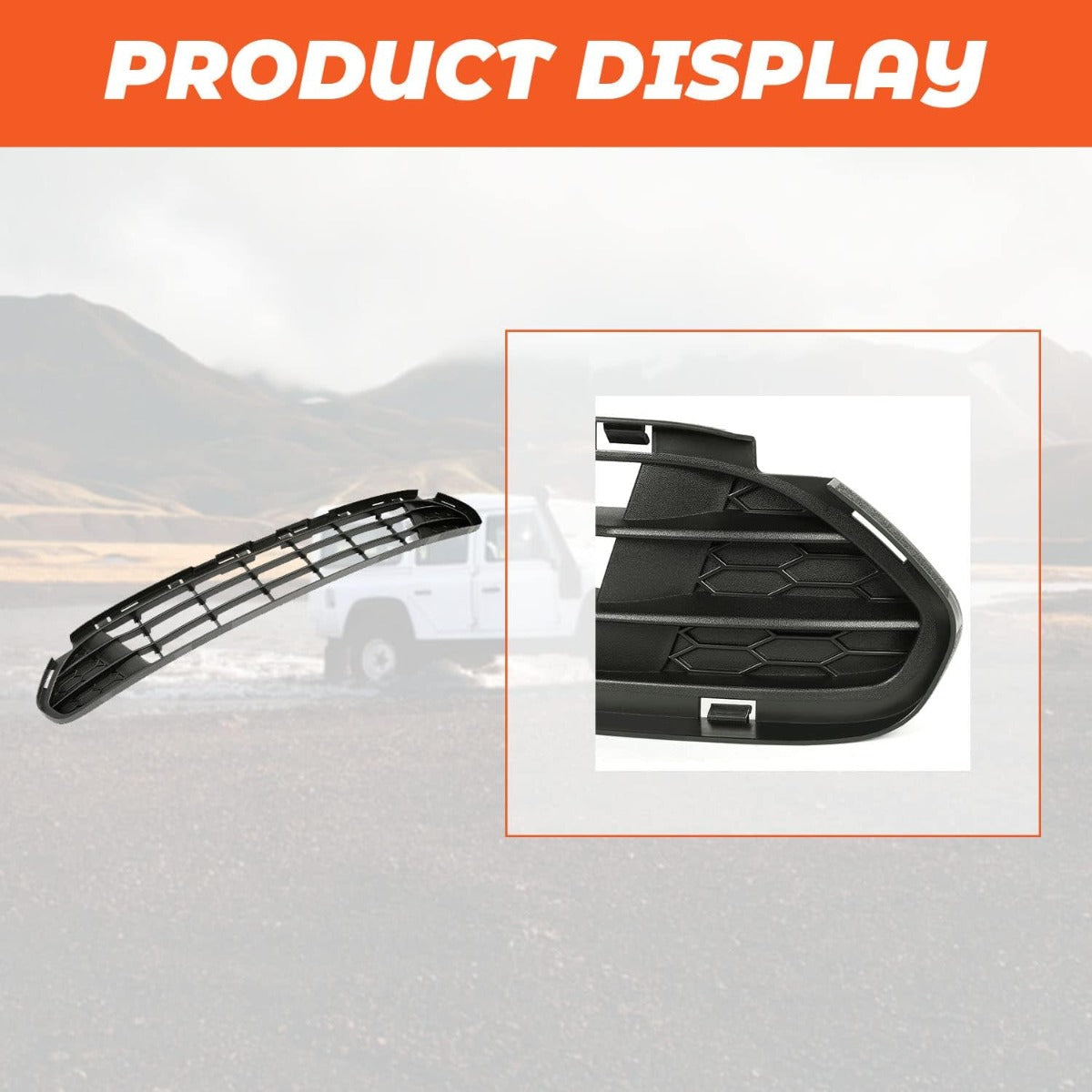 Front Bumper Lower Grille Compatible with 2010-2012 Ford Fusion Hybrid & S & SE & SEL & Sport Center Bumper Grill Cover Replacement for AE5Z8200DA/ FO1036127/ FO1036127C