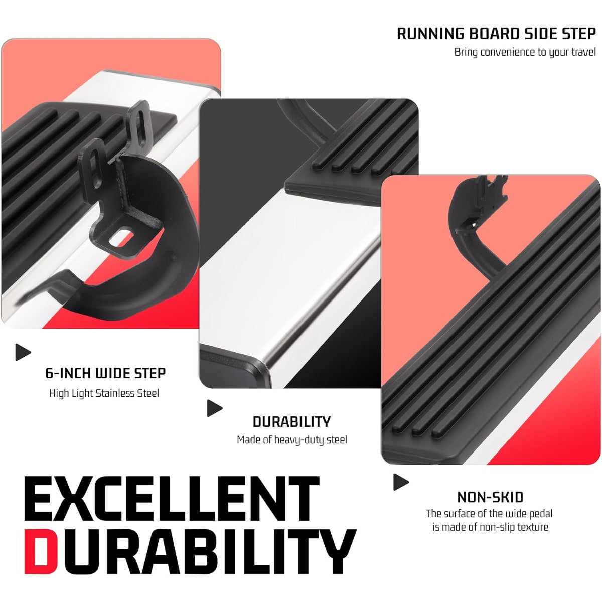 ALMULOO Steps Running Board Compatible with 2004-2014 F-150 Regular Cab