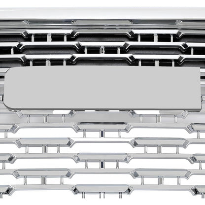 Front Grille Compatible with 2015-2020 GMC Yukon/Yukon XL Bumper Guard Grill Assembly ABS Plastic Chrome Silvery Replacement for GM1200702