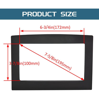 Double Din Dash Kit Compatible with 2006-2010 Dodge Ram 1500 2500 3500 Chassis Cab Crew Cab Pickup Radio Dash Installation Kit w/Wiring Harness Black