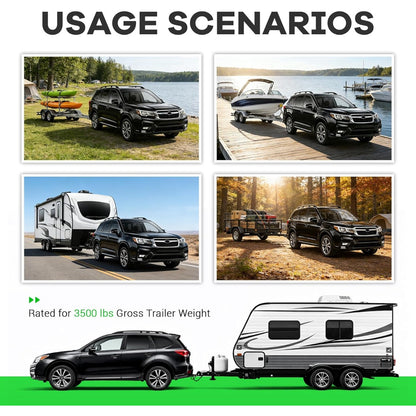 2" Class 3 Trailer Tow Hitch Receiver Compatible with 2014-2018 Subaru Forester Rear Trailer Hitch Steel Powder Coated