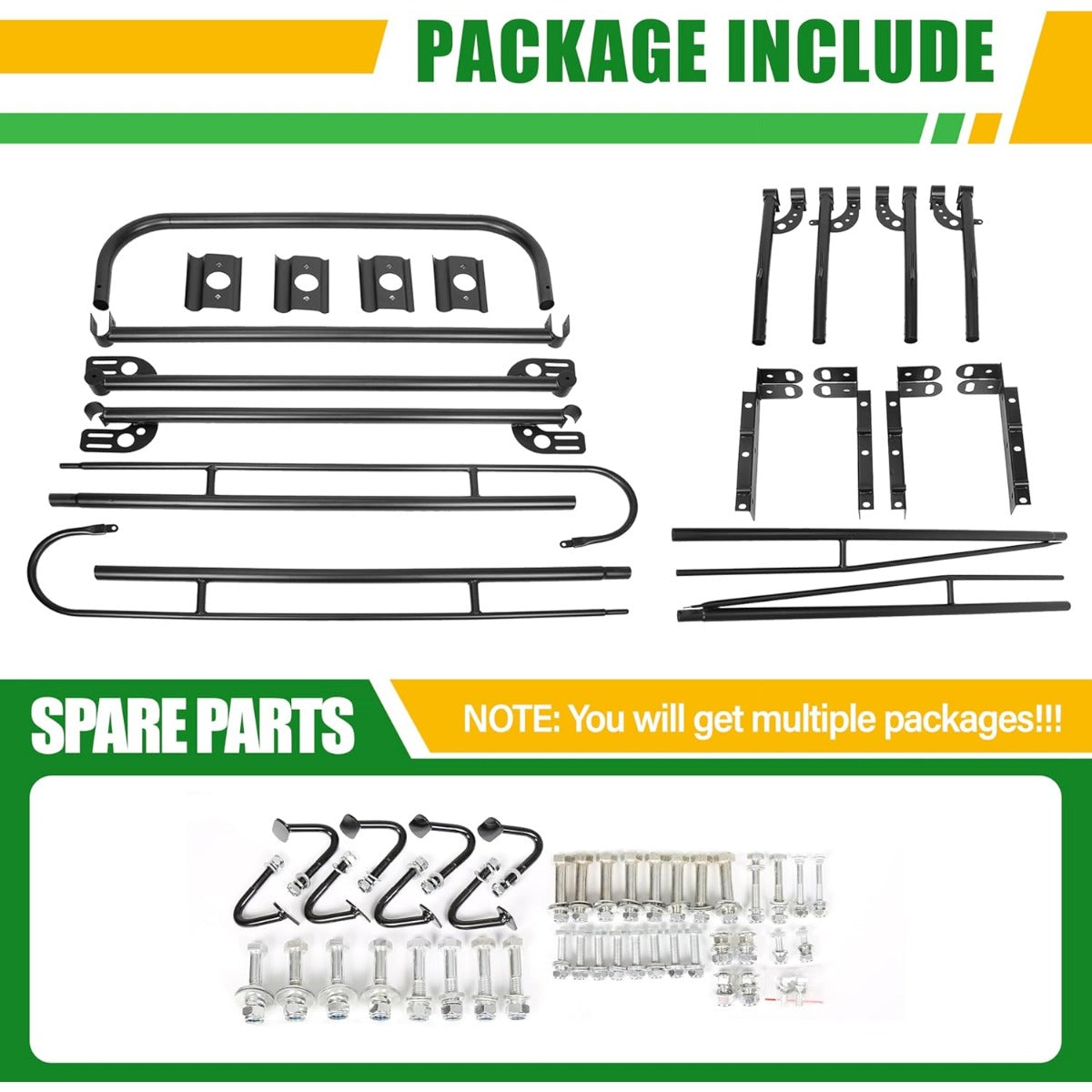 1000 LBS Adjustable Truck Contractors Rack Ladder Pickup Kayak Lumber Rack Side Bar Long Cab Full Size 60 Inches(W) x 138 Inches(L) x 34 Inches(H) (You Will get 2 Boxes) LYA-047TA+LYA-047TB