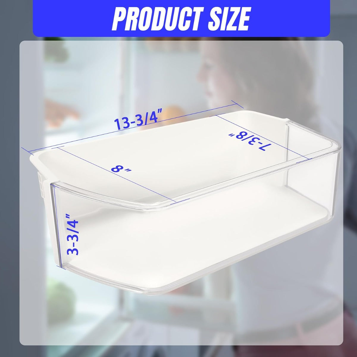 Kojem DA97-12650A Refrigerator Door Shelf Bin Compatible with Samsung Refrigerator Fridge Shelf DA63-07104A AP5620330 Replacement 2PCS