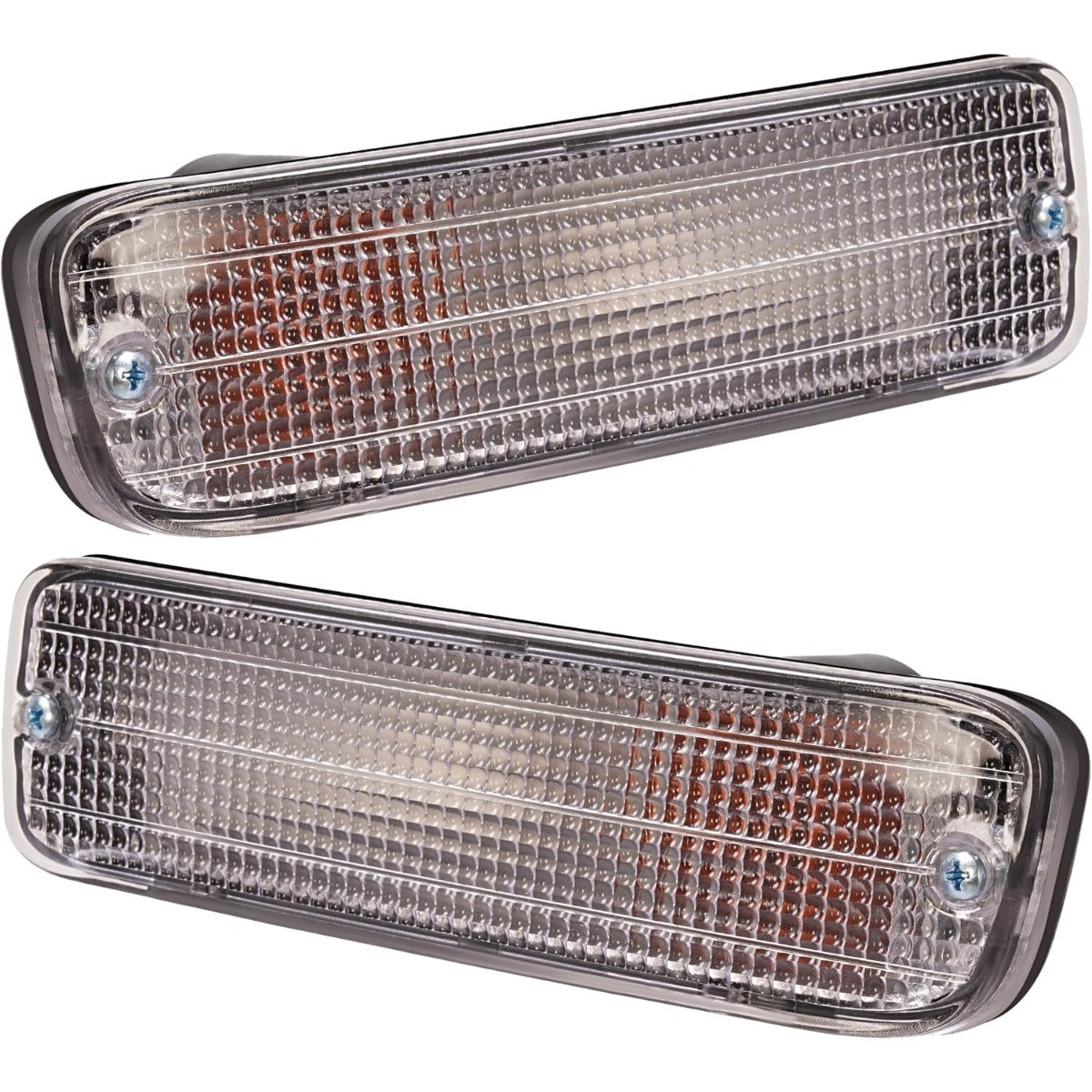 HECASA Pair Front Bumper Turn Signal Light Compatible with 95-97 Toyota Tacoma 4WD/98-00 Toyota Tacoma DLX RWD Replacement for TO2531122 TO2530122 Turn Signal Lamp Driver & Passenger Side Clear Lens