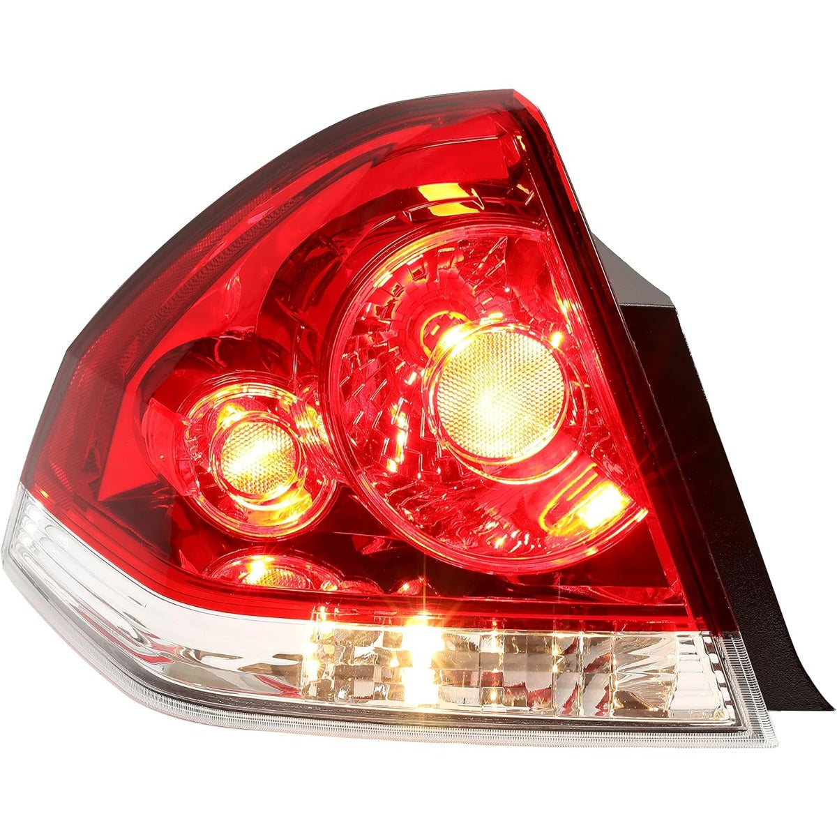 KUAFU Tail Light Left w/Bulb Compatible with 2006-2013 Chevrolet Impala 2014-2016 Chevrolet Impala Limited Tail Lamp Replacement for 25971597 GM2800193 Plastic Red Lens