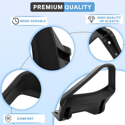 HECASA Golf Cart Seat Handle Pair Compatible with 1994-Up EZGO TXT Gas & Electric Replacement for 71701-G01 71702-G01 Arm Rest Hip Restraints Driver & Passenger Side Plastic Black